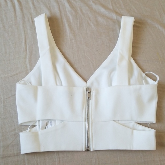 White Crop Top - Picture 3 of 3